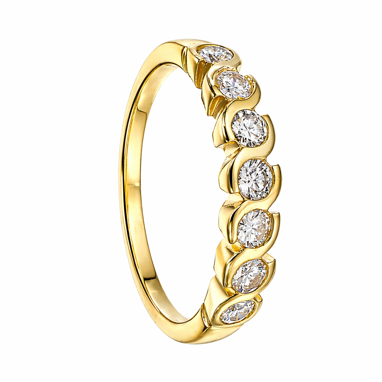 Anello - 18 carati Oro giallo - 0.98ct. tw. Diamante (Naturale)