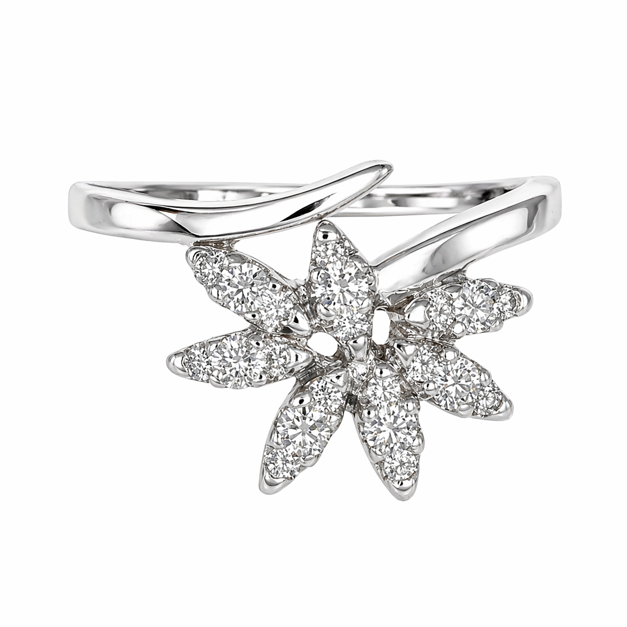 Anello - 18 carati Oro bianco - 0.24ct. tw. Diamante (Naturale)