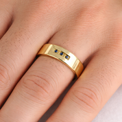 Anello da uomo in oro giallo 18 carati