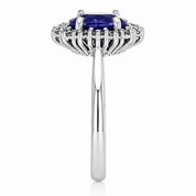 Anello - 18 carati Oro bianco - 2.21ct. tw. Tanzanite - Diamante