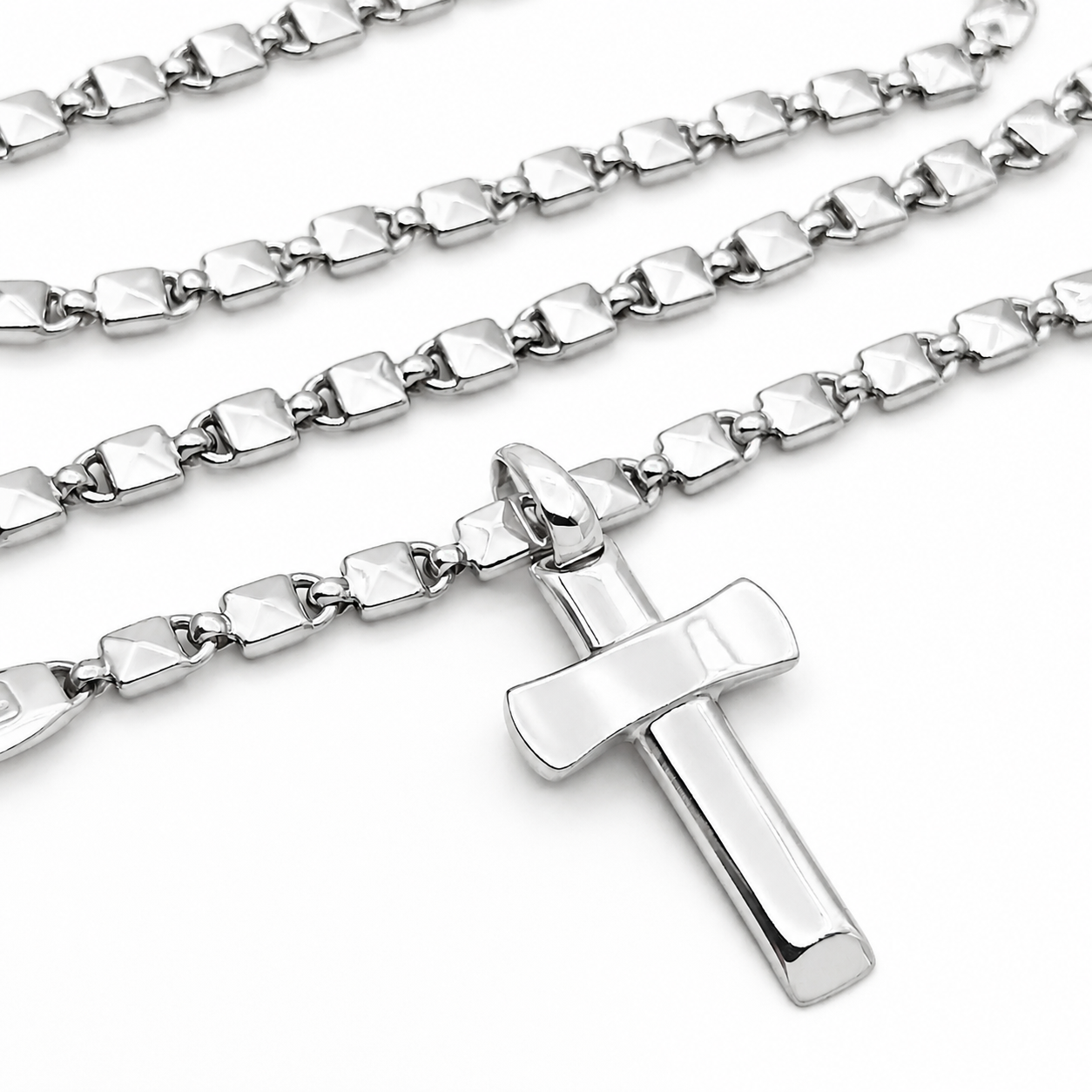 Collana con ciondolo - 18 carati Oro bianco - Made in Italy - Handmade