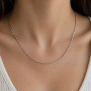 Collana - 18 carati Oro bianco - Made in Italy - Handmade
