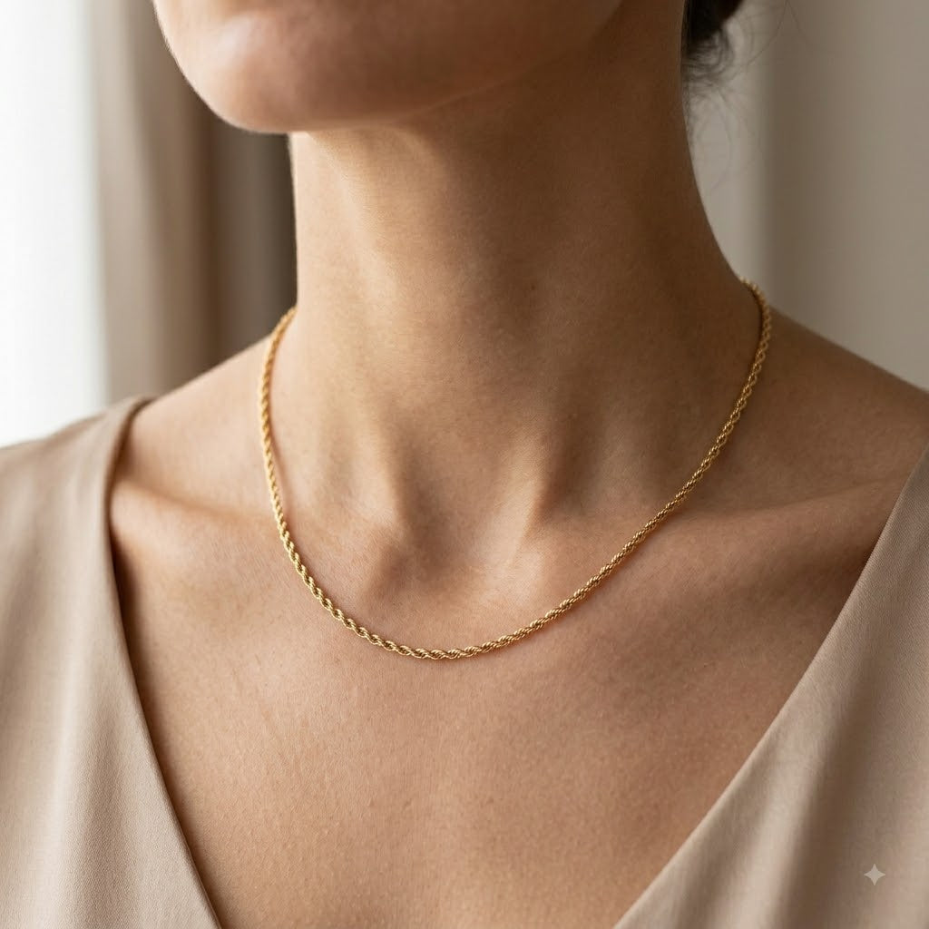 Collana - 18 carati Oro giallo - Made in Italy - Handmade