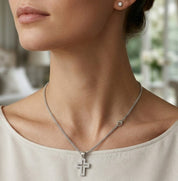 Collana con ciondolo - 18 carati Oro bianco - 0.30ct. tw. Diamante (Naturale) - Made in Italy - Handmade
