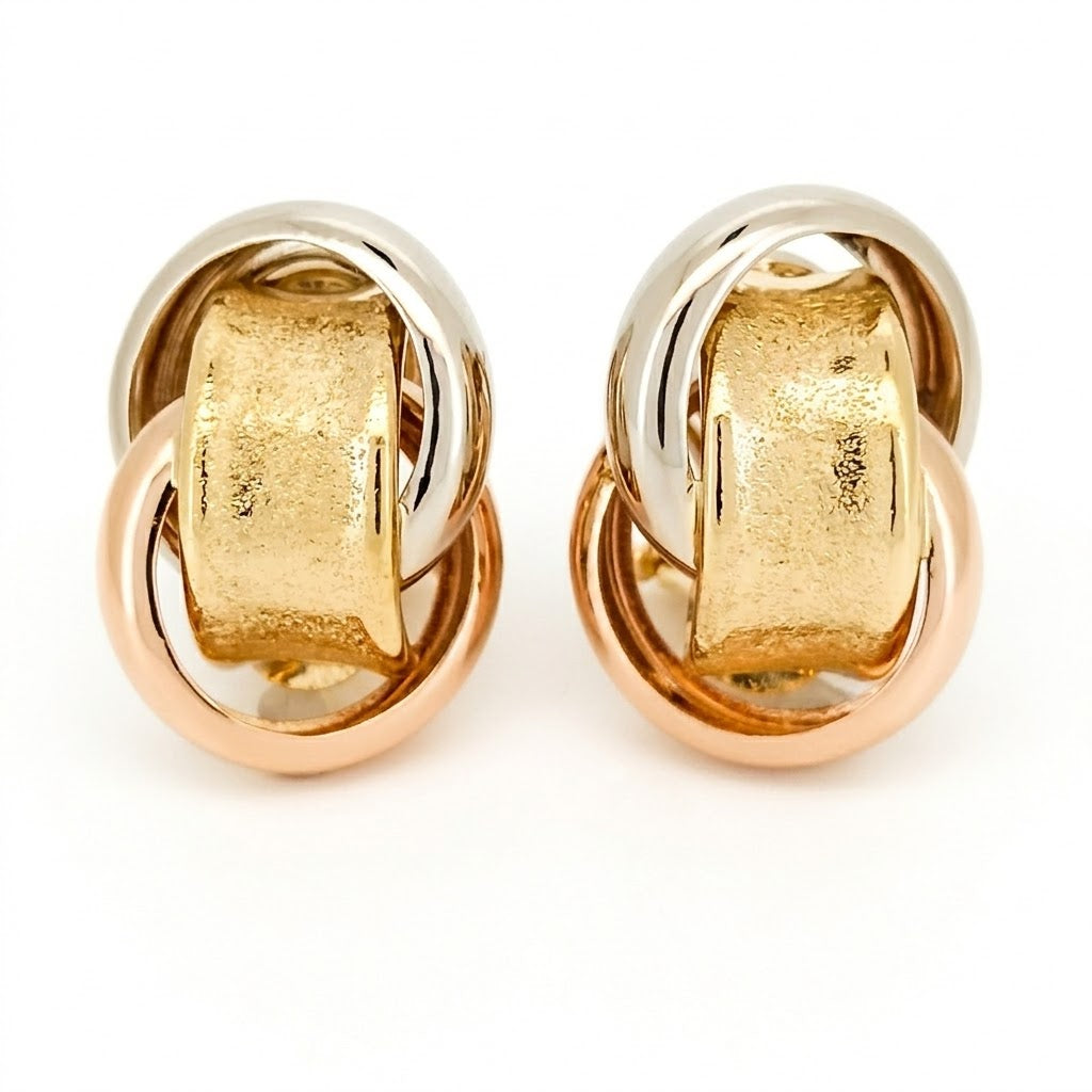 Orecchini - 18 carati Oro giallo, Oro rosa, Oro bianco - Made inItaly - Handmade