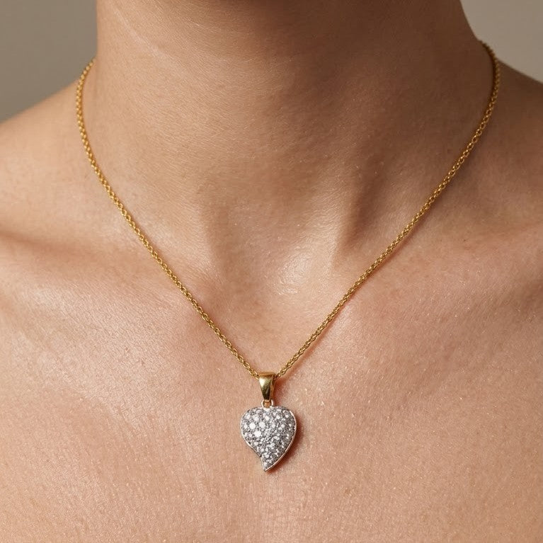 Collana con ciondolo - 18 carati Oro bianco, Oro giallo - 0.675ct. tw. Diamante (Naturale)