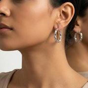 Orecchini - 18 carati Oro bianco - Made in Italy - Handmade