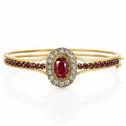 Bracciale - 9 kt Oro giallo - 1.99ct. tw. Rubino - Diamante