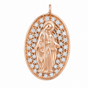 Ciondolo - 18 carati Oro rosa - 0.42ct. tw. Diamante (Naturale) - Made in Italy - Handmade
