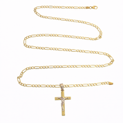Collana in oro giallo e oro bianco 18 k