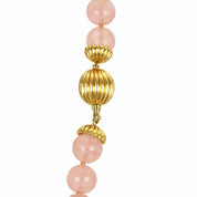 Collana - 18 carati Oro giallo, Quarzo rosa