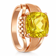 Anello - 18 carati Oro rosa - 3.00ct. tw. Topazio