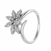 Anello - 18 carati Oro bianco - 0.24ct. tw. Diamante (Naturale)