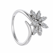 Anello - 18 carati Oro bianco - 0.24ct. tw. Diamante (Naturale)