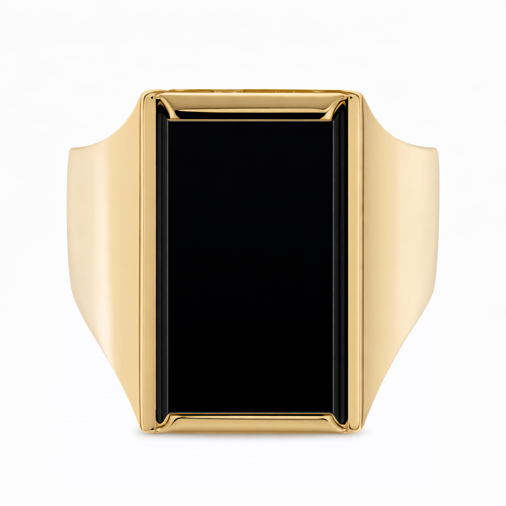 Anello - 18 carati Oro giallo - 15.00ct. tw. Onice