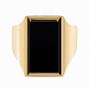 Anello - 18 carati Oro giallo - 15.00ct. tw. Onice