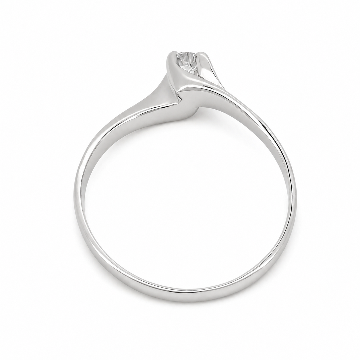 Anello - 18 carati Oro bianco - 0.11ct. tw. Diamante (Naturale) - Made in Italy - Etarné