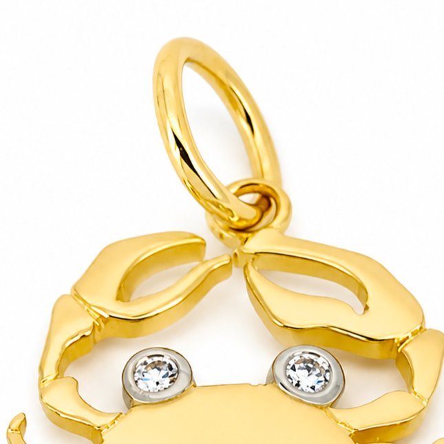 Ciondolo - 18 carati Oro bianco, Oro giallo - 0.02ct. tw. Diamante (Naturale) - Made in Italy - Handmade