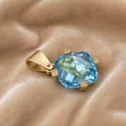Ciondolo - 18 carati Oro giallo - 7.00ct. tw. Topazio - Made in Italy - Handmade