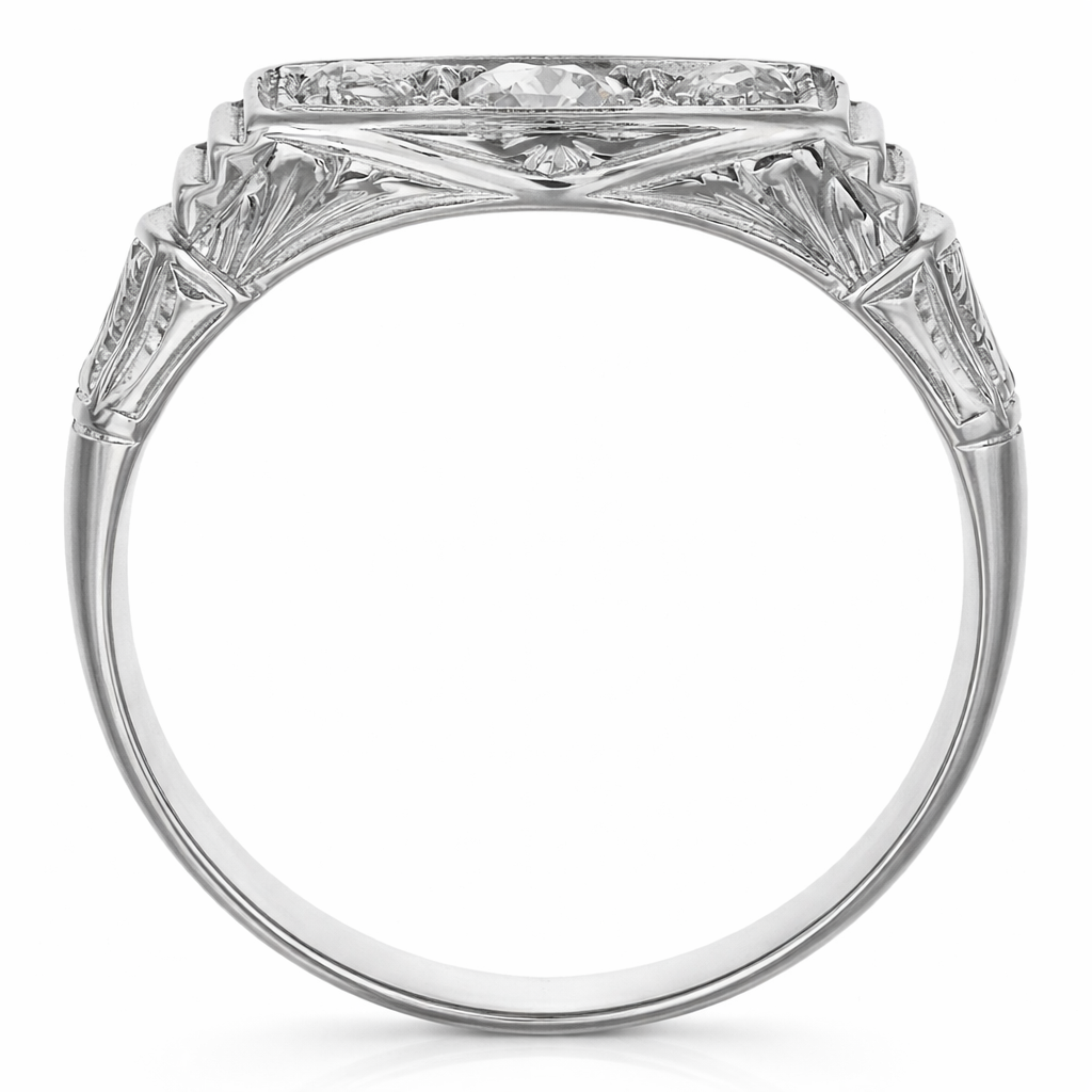 Anello - 18 carati Oro bianco - 0.36ct. tw. Diamante (Naturale)
