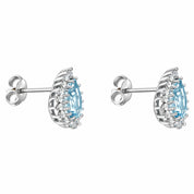 Orecchini - 18 carati Oro bianco - 1.66ct. tw. Acquamarina - Diamante