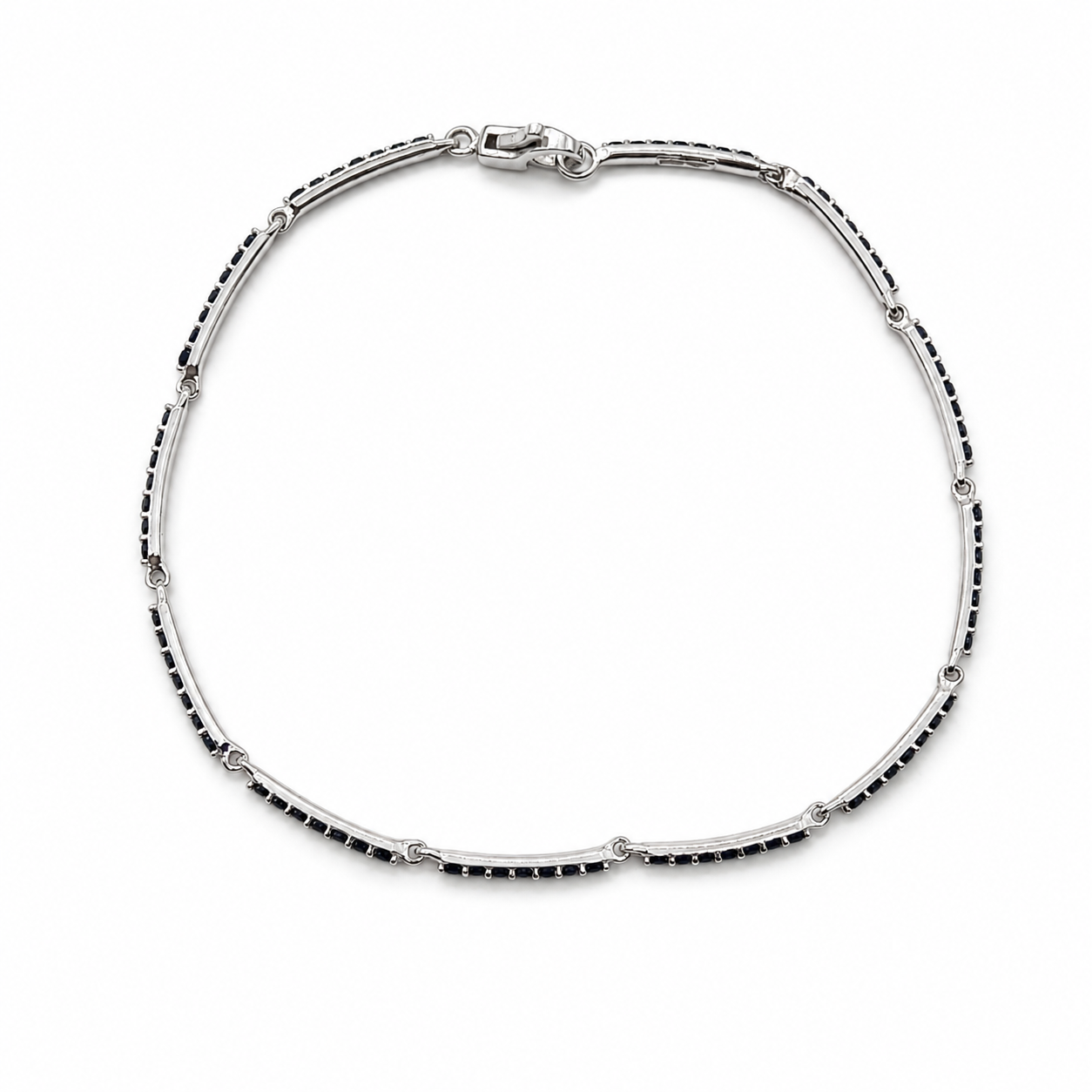 Bracciale - 18 carati Oro bianco - 1.26ct. tw. Zaffiro - Made in Italy