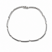 Bracciale - 18 carati Oro bianco - 1.26ct. tw. Zaffiro - Made in Italy