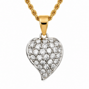 Collana con ciondolo - 18 carati Oro bianco, Oro giallo - 0.675ct. tw. Diamante (Naturale)