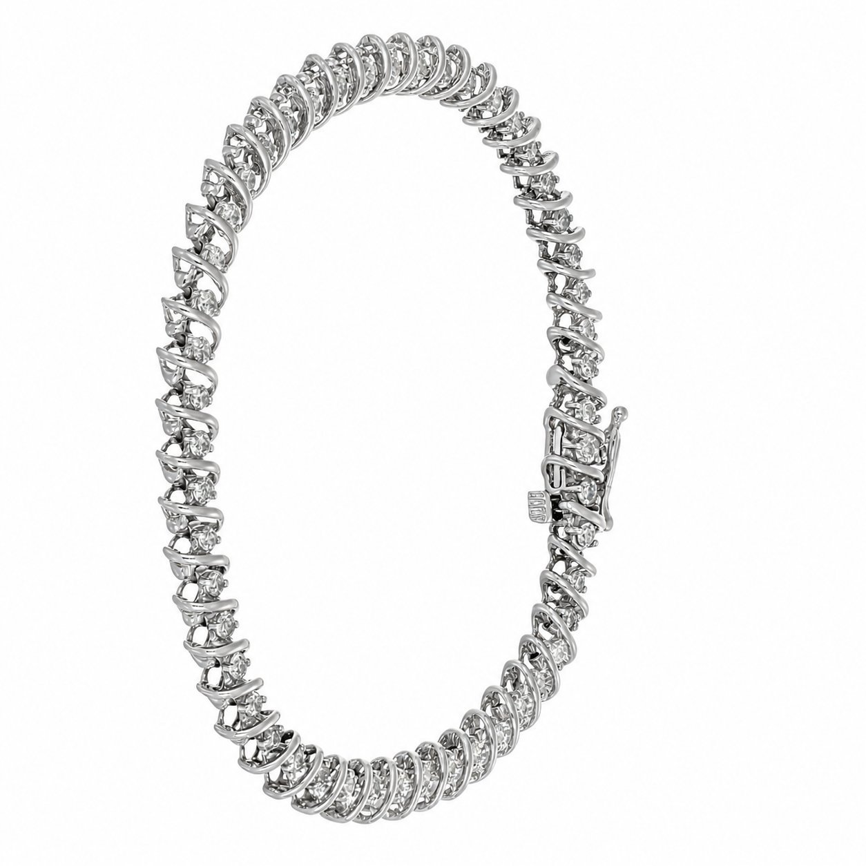 Bracciale - 14 carati Oro bianco - 2.00ct. tw. Diamante (Naturale) - Made in Italy - Handmade