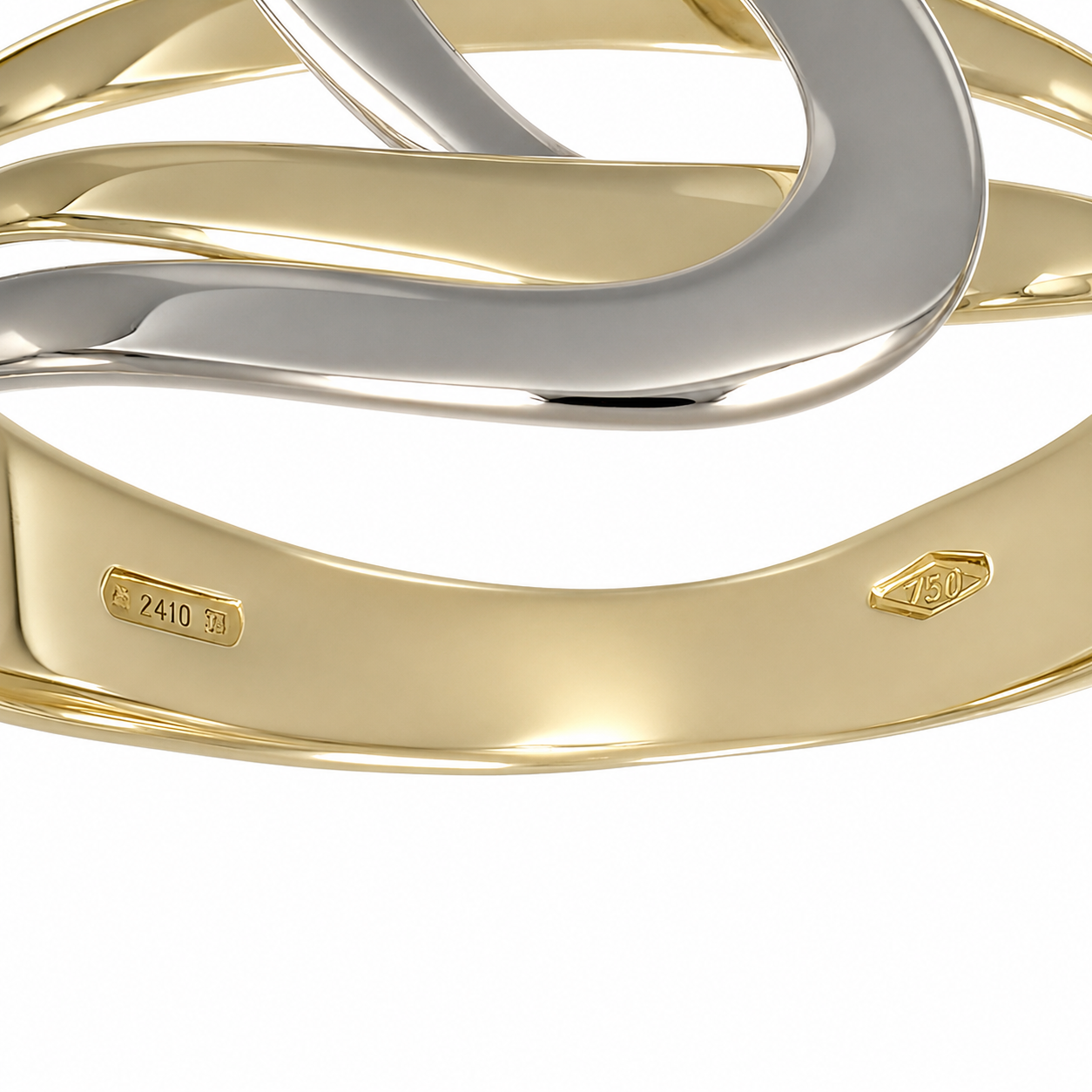 Anello - 18 carati Oro bianco, Oro giallo - Made in Italy - Handmade