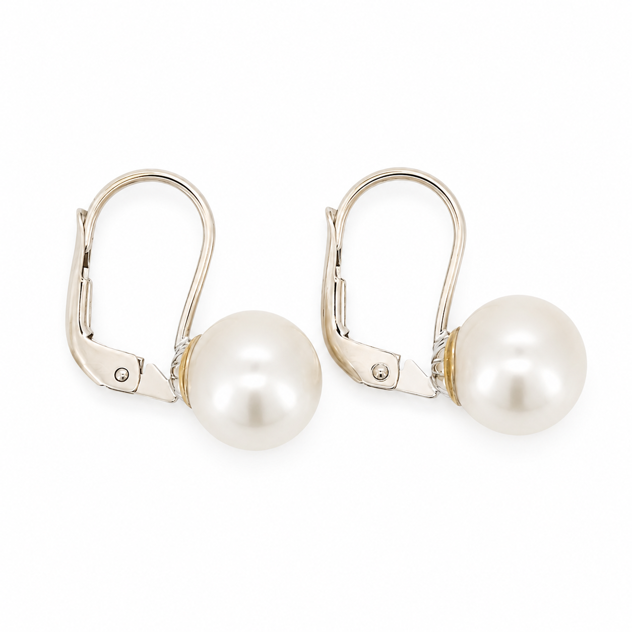 Orecchini - 18 carati Oro bianco - Perla - Made in Italy - Handmade