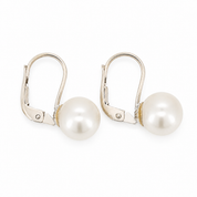 Orecchini - 18 carati Oro bianco - Perla - Made in Italy - Handmade