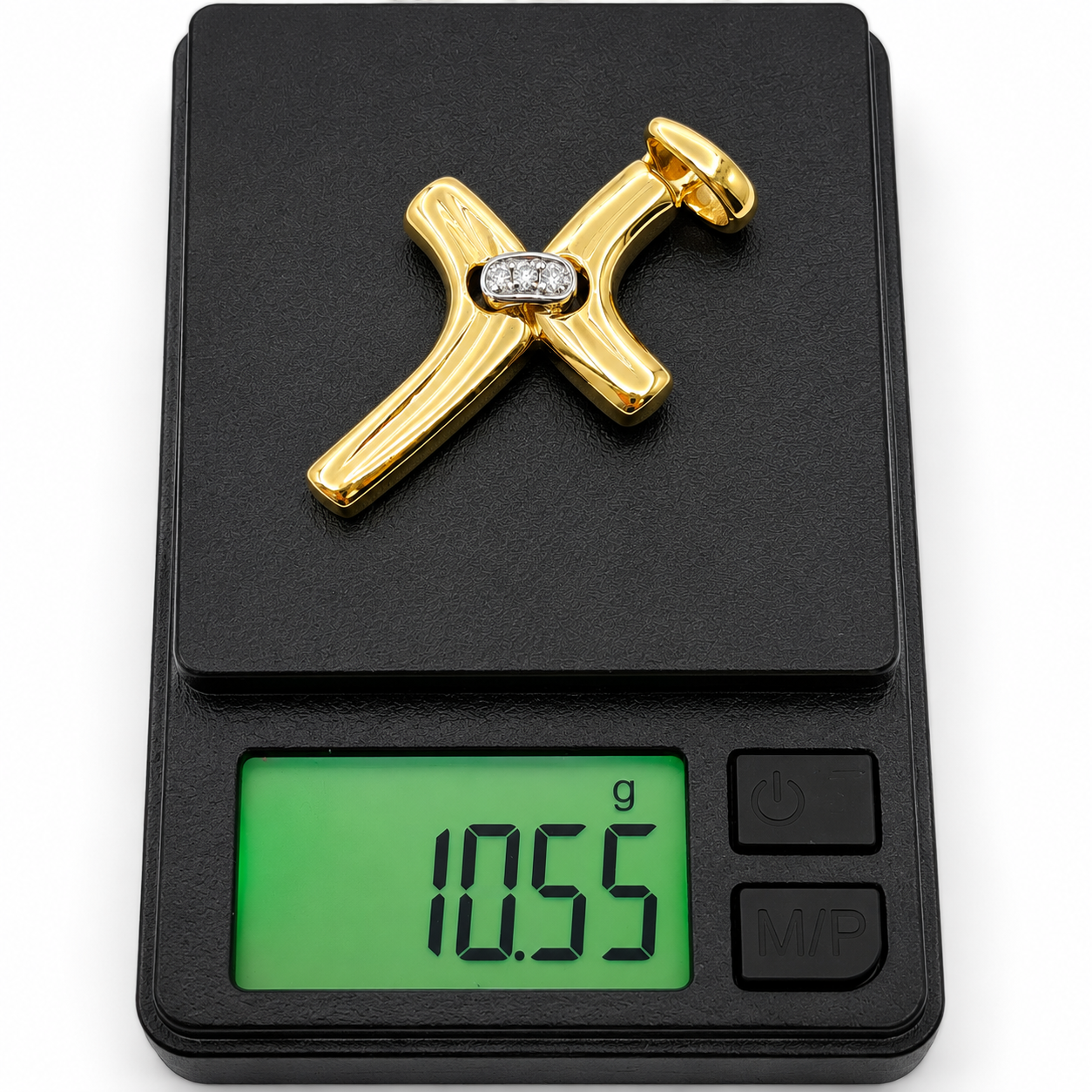 Ciondolo - 18 carati Oro giallo, Oro bianco - 0.24ct. tw. Diamante (Naturale) - Made in Italy - Handmade
