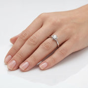 Anello - 18 carati Oro bianco - 0.25ct. tw. Diamante (Naturale)