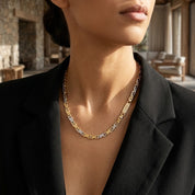 Collana - 18 carati Oro giallo, Oro bianco - Made in Italy - Handmade