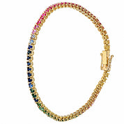 Bracciale - 18 carati Oro giallo - 5.52ct. tw. Zaffiro - Made in Italy - Handmade