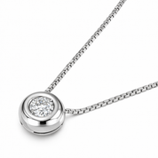 Collana con ciondolo in oro bianco 18 carati