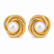 Orecchini - 18 carati Oro giallo - Perla - Made in Italy - Handmade