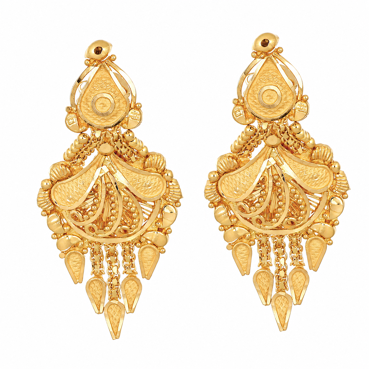 Orecchini - 22 carati Oro giallo - Made inItaly - Handmade