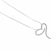 Collana con ciondolo - 18 carati Oro bianco - 0.40ct. tw. Diamante (Naturale)