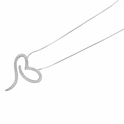 Collana con ciondolo - 18 carati Oro bianco - 0.40ct. tw. Diamante (Naturale)
