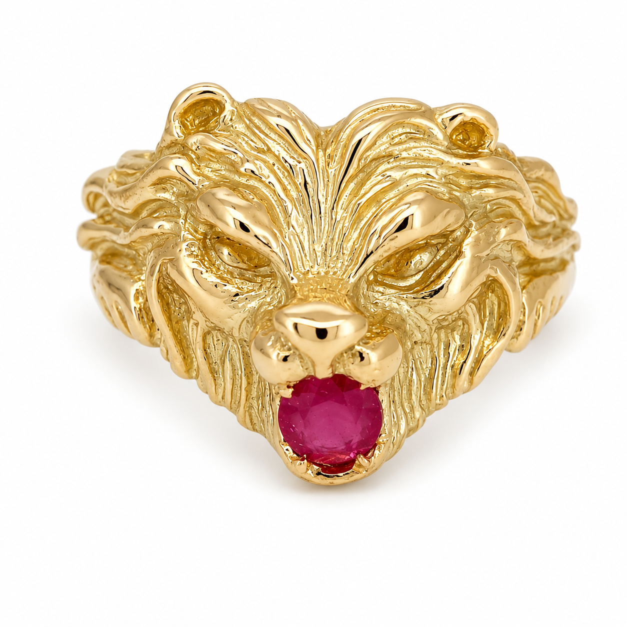 Anello - 18 carati Oro giallo - 0.50ct. tw. Rubino - Made in Italy - Handmade