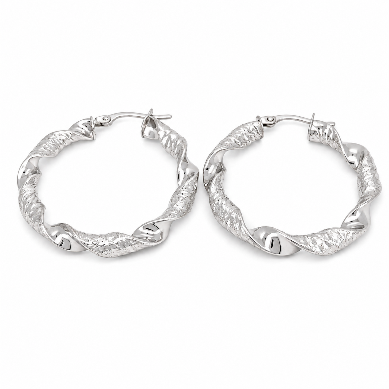 Orecchini - 18 carati Oro bianco - Made in Italy - Handmade