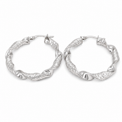 Orecchini - 18 carati Oro bianco - Made in Italy - Handmade