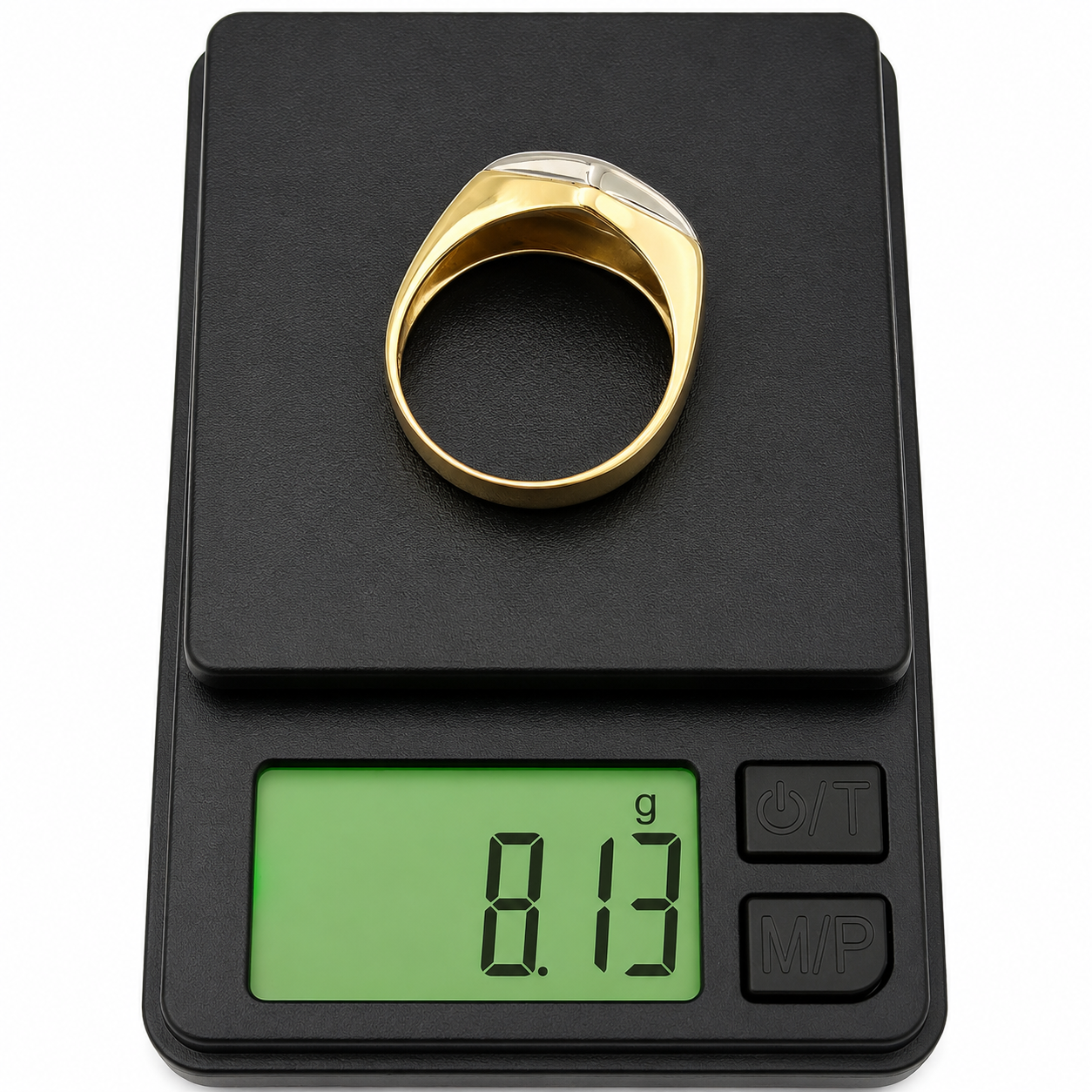 Anello - 18 carati Oro bianco, Oro giallo - 0.10ct. tw. Diamante (Naturale) - Made in Italy - Handmade