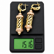 Orecchini - 18 carati Oro giallo, Oro rosa - Made in Italy - Handmade