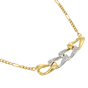 Collana - 18 carati Oro bianco, Oro giallo - 0.12ct. tw. Diamante (Naturale)