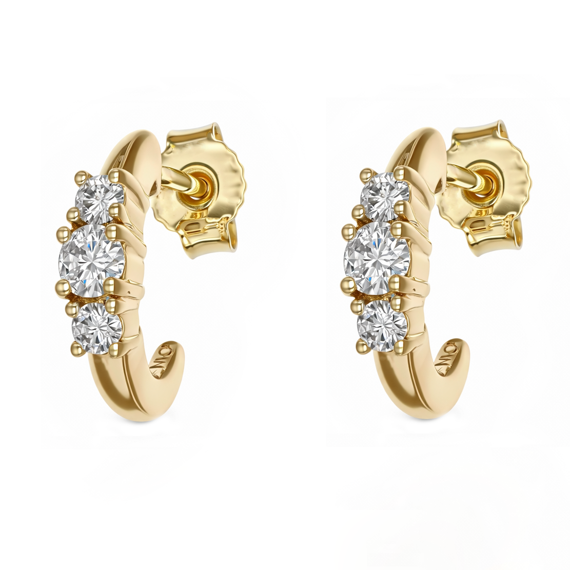 Orecchini - 14 carati Oro giallo - 0.62ct. tw. Diamante (Naturale)