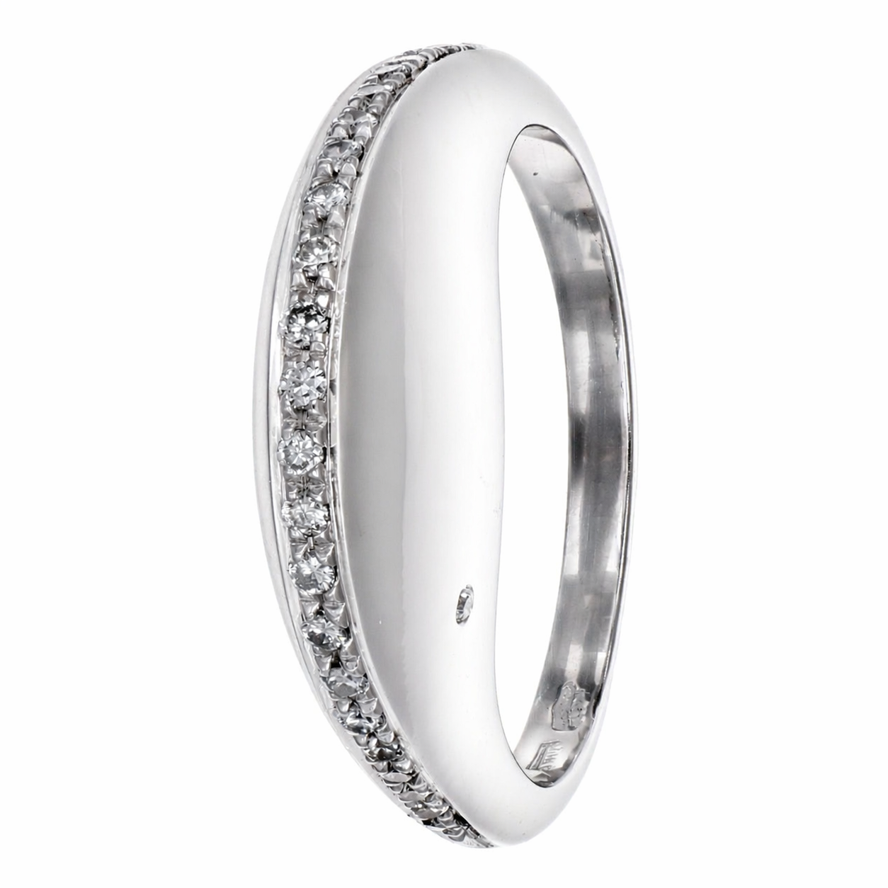 Anello - 18 carati Oro bianco - 0.24ct. tw. Diamante (Naturale)