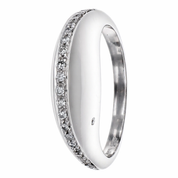 Anello - 18 carati Oro bianco - 0.24ct. tw. Diamante (Naturale)